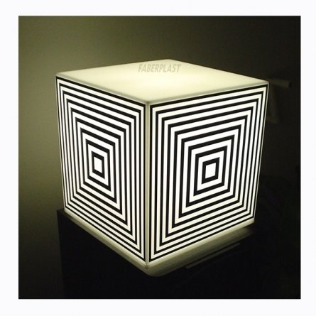 Acrylic plexiglas lamp CUBE of white