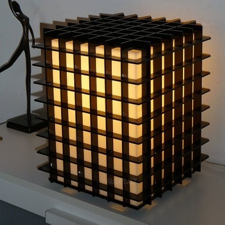 Acrylic plexiglas Lamp BEE transparent and black