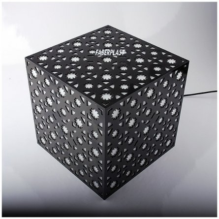 Acrylic plexiglas lamp HANDER transparent and black