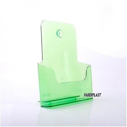 BROCHURE HOLDER ACRILIC POLYSTYRENETRANSLUCENT GREEN A4 VERTICAL