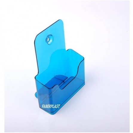 BROCHURE HOLDER ACRILIC POLYSTYRENE TRANSLUCENT BLUE A5 VERTICAL