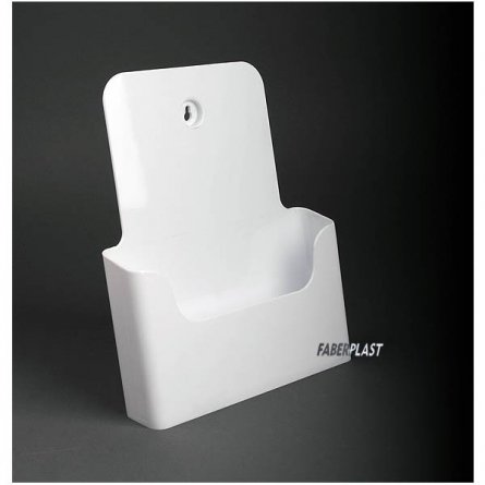 BROCHURE HOLDER ACRILIC POLYSTYRENEBRIGHT WHITE A5 VERTICAL