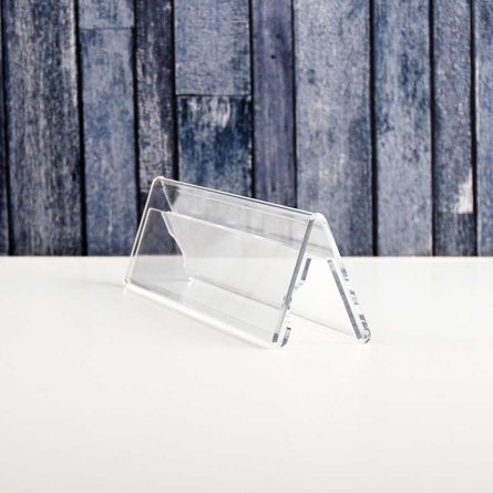 Acrylic plexiglas leaflet display NAMES 2 sides