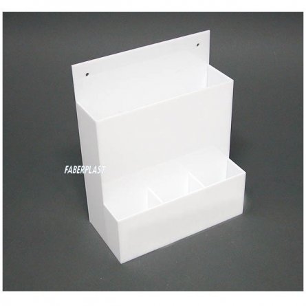Plexiglas brochure holder white SAM