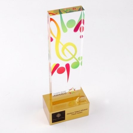 Plexiglas trophy PALM CAMAYENE
