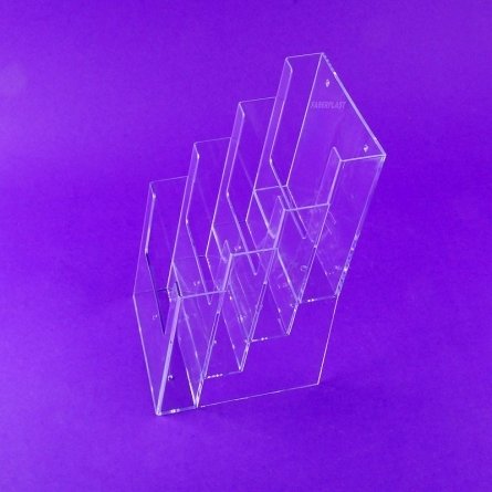 Acrylic Brochure Holder A4 vertical position (4 pockets)