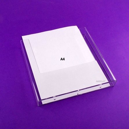 Acrylic Brochure Holder WALL A4 VERTICAL. MOD C