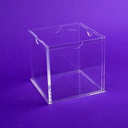Plexiglas leave holder CUBE 14 x 14 cm.