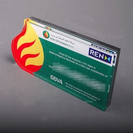 Acrylic Plexiglas Tombstone OMAN OIL