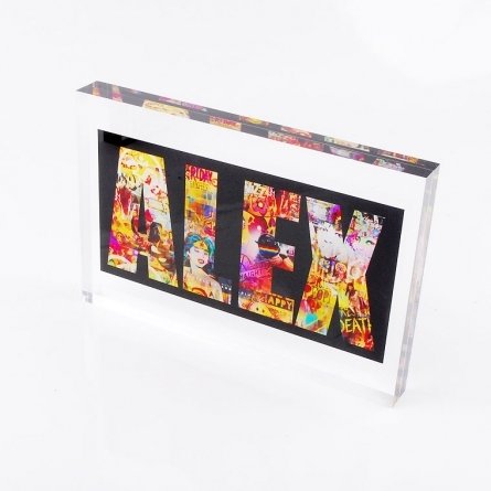 Acrylic Plexiglas Tombstone ALEX MILA