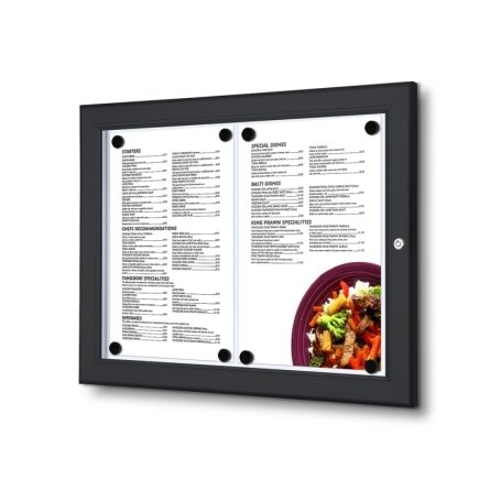 Black outdoor wall mounted board