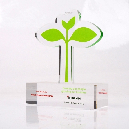 Acrylic Plexiglas Trophy Heineken