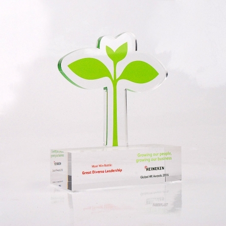 Acrylic Plexiglas Trophy Heineken