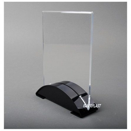 Acrylic plexiglas leaflet display BLACK CURVE