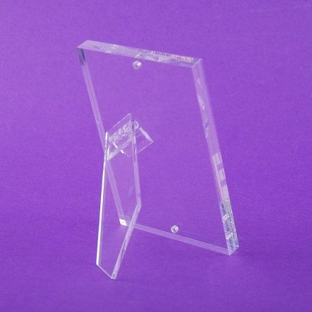 Plexiglas sheet holder and photo holder display with MAGNETS and BASE