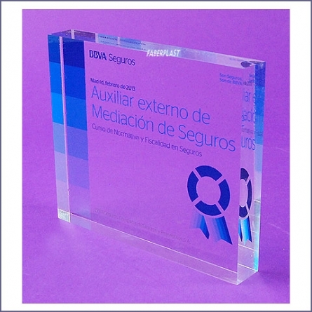 Acrylic Plexiglas Bloc Bbva Insurance