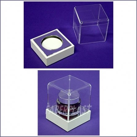 Acrylic Plexiglas Box Exhibiting Olay