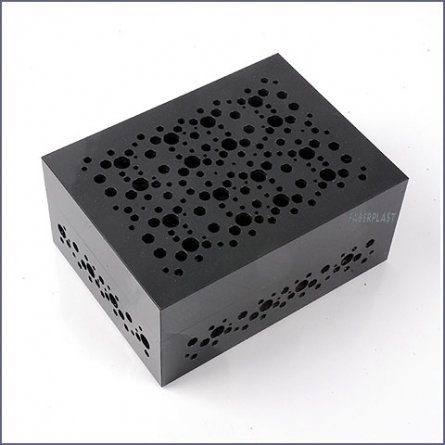 Acrylic Plexiglas Box Black Circles