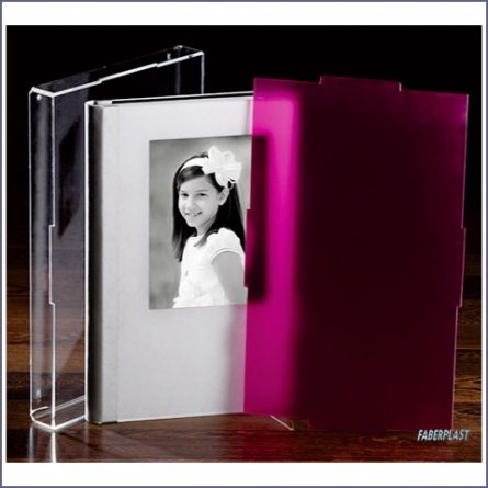 Plexiglas box BOOK album FUCHSIA COVER