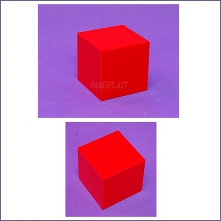 Cube Base Red Plexiglas