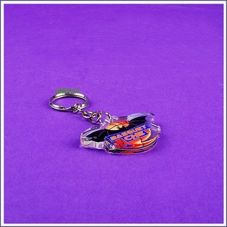 Acrylic Plexiglas Keyring Basquet