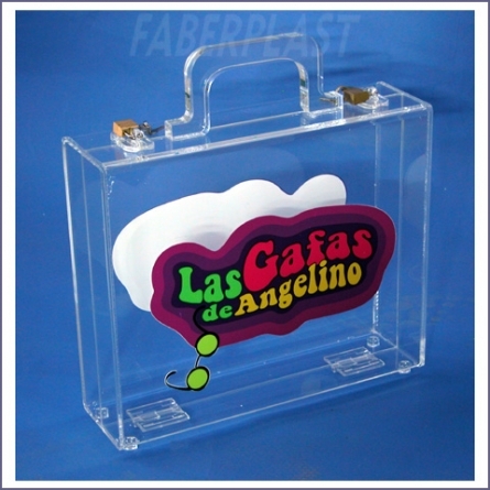 Transparent Briefcase Las Gafas de Angelino