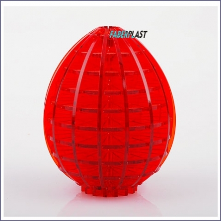 Acrylic Plexiglas Red Ovoid