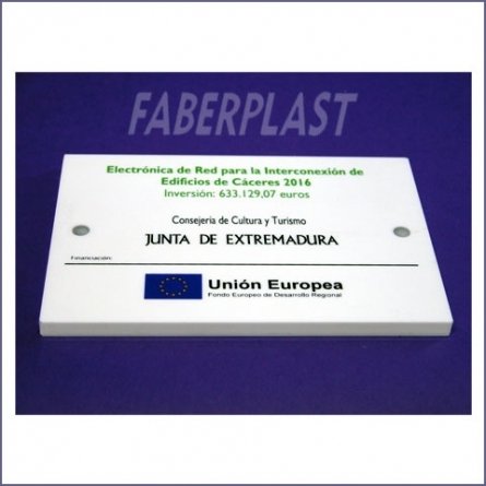 Acrylic Plexiglas Plate Junta Extremadura