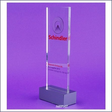 Acrylic Plexiglas Trophy Schindler