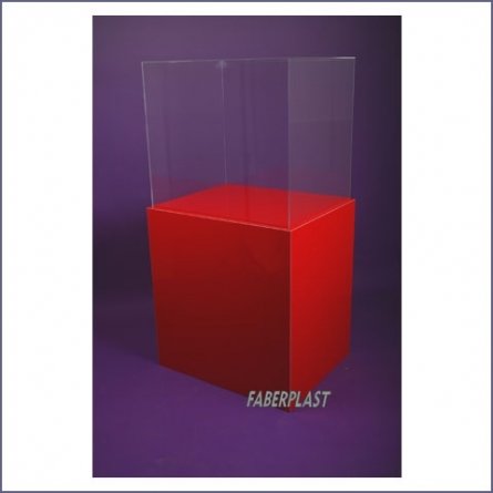Showcase Plexiglas With Large Red Base