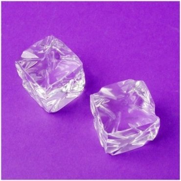 Plexiglas ice cubes