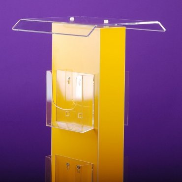 Brochure holders surface